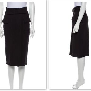 DVF High Waisted Wool knee length skirt
